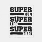 母すごい生すごい疲おもしろい母の日New M フリースブランケット (正面)