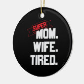 母すごい贈り物すごい母 セラミックオーナメント (左)