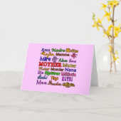 母という言葉 カード (黄色い花)