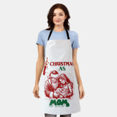 母としての最初のクリスマス エプロン (着用した状態)
