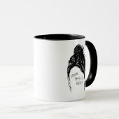 母として強い乱雑なBunコーヒーマグ マグカップ (正面右)