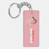 母として強い – 母のフローラキーチェーン キーホルダー (正面左)