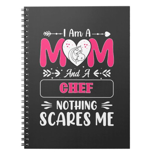 母とシェフは何も私を怖がらせおもしろいない ノートブック (正面)