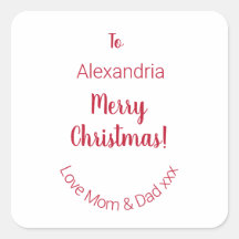 母とパパからかわいいメリークリスマスミニマル