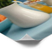 母とパパの喜びの赤ちゃんシャワー ポスター (角)