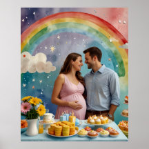 母とパパの喜びの赤ちゃんシャワー