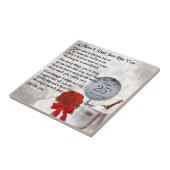 母とパパの詩 – 25結婚周年 タイル (側面)