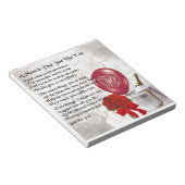 母とパパの詩 – 40結婚周年 ノートパッド (アングル)