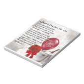 母とパパの詩 – 40結婚周年 ノートパッド (回転)