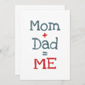 母とパパは私 招待状 (正面/裏面)