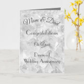 母とパパダイヤモンド記念日グリーティングカード カード (黄色い花)