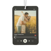 母とパパモダン記念日フォトミュージックプレーヤー カーエアーフレッシュナー (裏面)