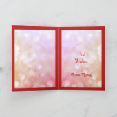 母とパパルビー記念日グリーティングカード。 カード (内部)