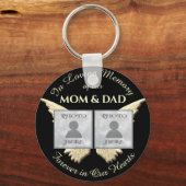 母とパパ写真記念キーチェーン キーホルダー (正面)