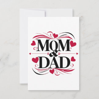 母とパパ最高のの親は誰でも サンキューカード