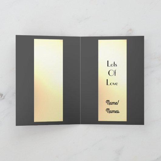 母とパパ真珠記念日の挨拶 カード (内部)