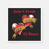 母とパパ記念日パーティー スタンダードカクテルナプキン (正面)