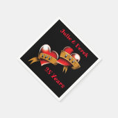 母とパパ記念日パーティー スタンダードカクテルナプキン (角)