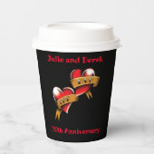 母とパパ記念日パーティー 紙コップ (正面)