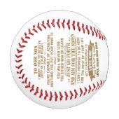 母とパパ野球からの息子への贈り物 野球ボール (正面左)