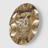 母とパパ50周年結婚2019 ラージ壁時計 (傾斜)