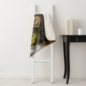 「母とパパ」の名前Oak Tree with Stream Large シェルパブランケット (インサイチュ)