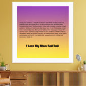 「母とパパ – 私の永遠賛美の」 キャンバスプリント (インサイチュ (リビング))