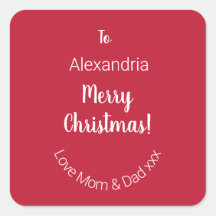 母とパーソナライズされたパパからかわいいメリークリスマス