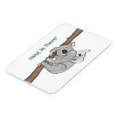 母とベビーのコアラつるーがそこに冷蔵庫マグネ マグネット (左側)