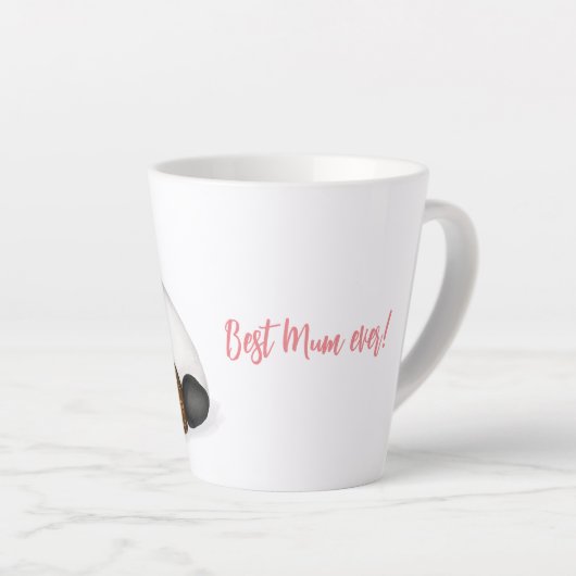 母とベビーのタピール最高のマムエバーラテマグ カフェラテマグ (右アングル)