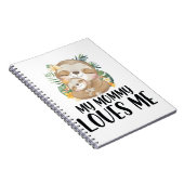 母とベビーのナマケモノ私の母が私を愛するトロピカル ノートブック (右側)