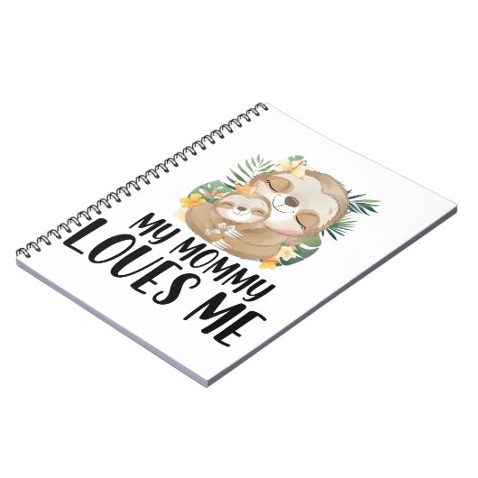 母とベビーのナマケモノ私の母が私を愛するトロピカル ノートブック (左側)