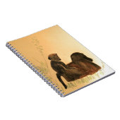 母とベビーのヒヒ – 野生動物のサル霊長類 ノートブック (右側)