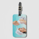 母とベビーの写真 ラゲッジタグ (正面縦)
