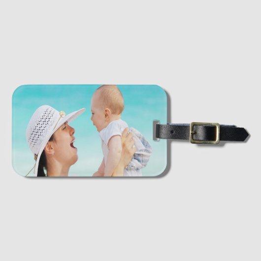 母とベビーの写真 ラゲッジタグ (正面横)