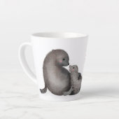 母とベビーの毛皮のシ最高のールマムエバーラテマグ カフェラテマグ (左アングル)