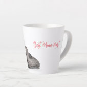 母とベビーの毛皮のシ最高のールマムエバーラテマグ カフェラテマグ (右アングル)