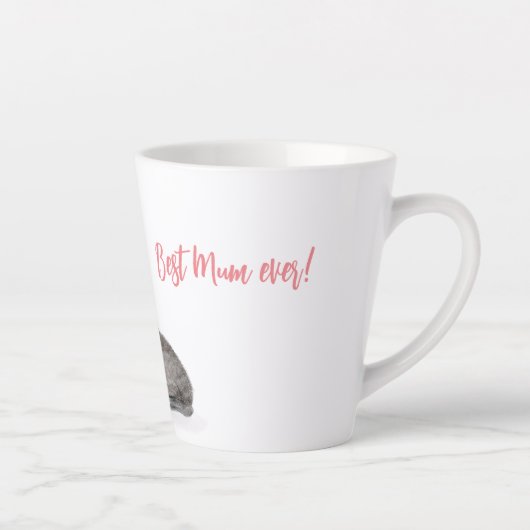 母とベビーの毛皮のシ最高のールマムエバーラテマグ カフェラテマグ (右)