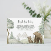 母とベビーは水の色の森の招待 エンクロージャーカード (スタンド正面)