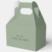 母とベビーは水の色の森の招待 フェイバーボックス (裏面)