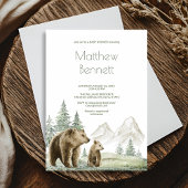 母とベビーは水の色の森の招待 招待状