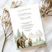 母とベビーは水の色の森の招待 招待状