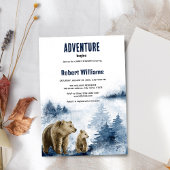 母とベビーは水の色の森の招待 招待状