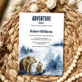 母とベビーは水の色の森の招待 招待状