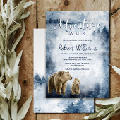 母とベビーは水の色の森の招待 招待状