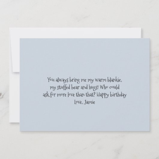 母とベビーウッドランドが母の日ママ (裏面)