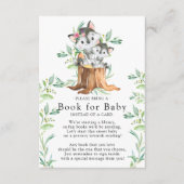 母とベビーウルフベビーシャワーベビーカード用ブック エンクロージャーカード (正面)