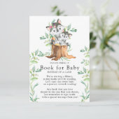 母とベビーウルフベビーシャワーベビーカード用ブック エンクロージャーカード (スタンド正面)