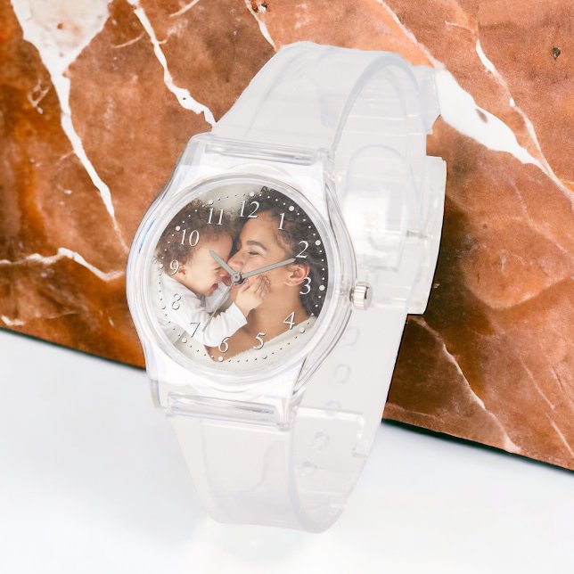 母とベビーカスタム写真母の日 腕時計 (Personalize this custom watch with your photo!)