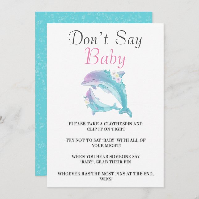 母とベビーガールドルフィンズはベビーカードを言わない (正面/裏面)